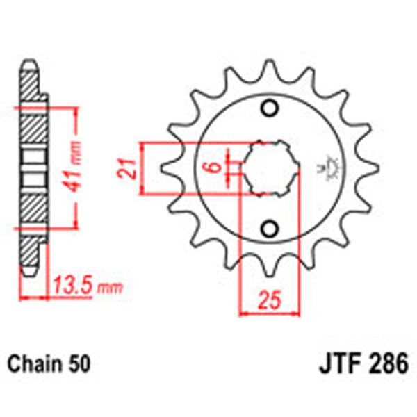 JT JT Gear Box Sprockets G/B 286-15T HON (268)